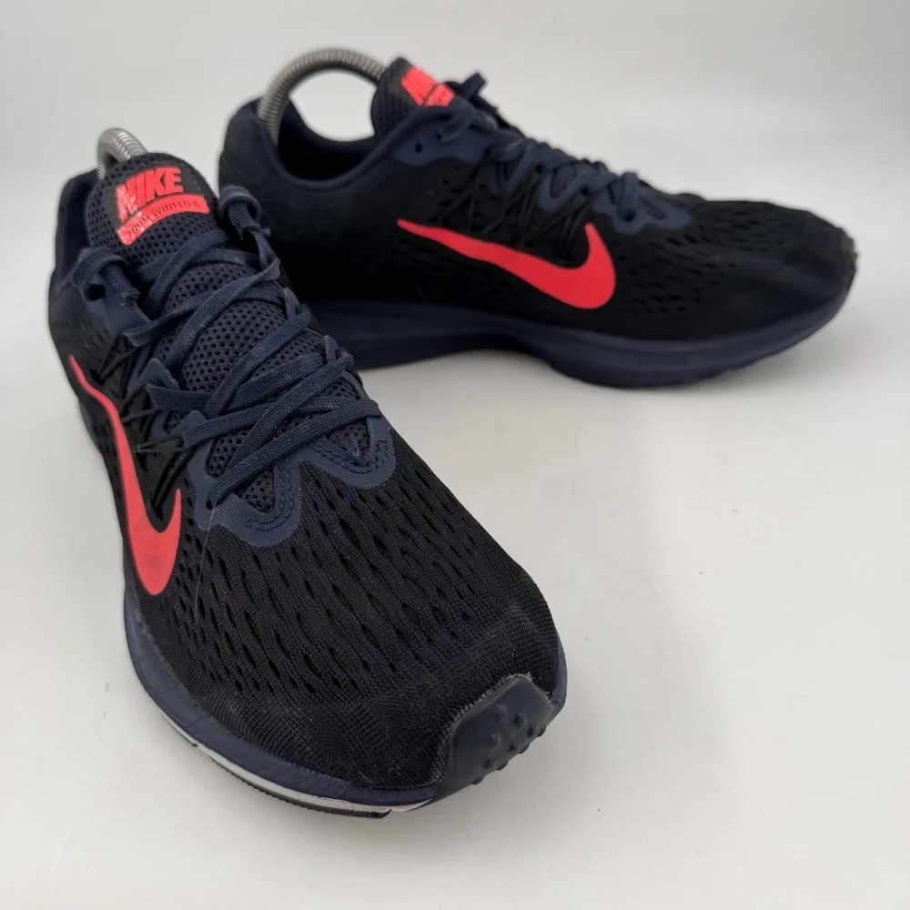 Nike Women’s Air Zoom Winflo 5 -SZ 9- Navy Blue Running Shoes Sneakers Lace-Up